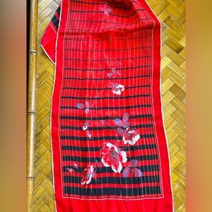 Vintage oblong scarf, silk blend